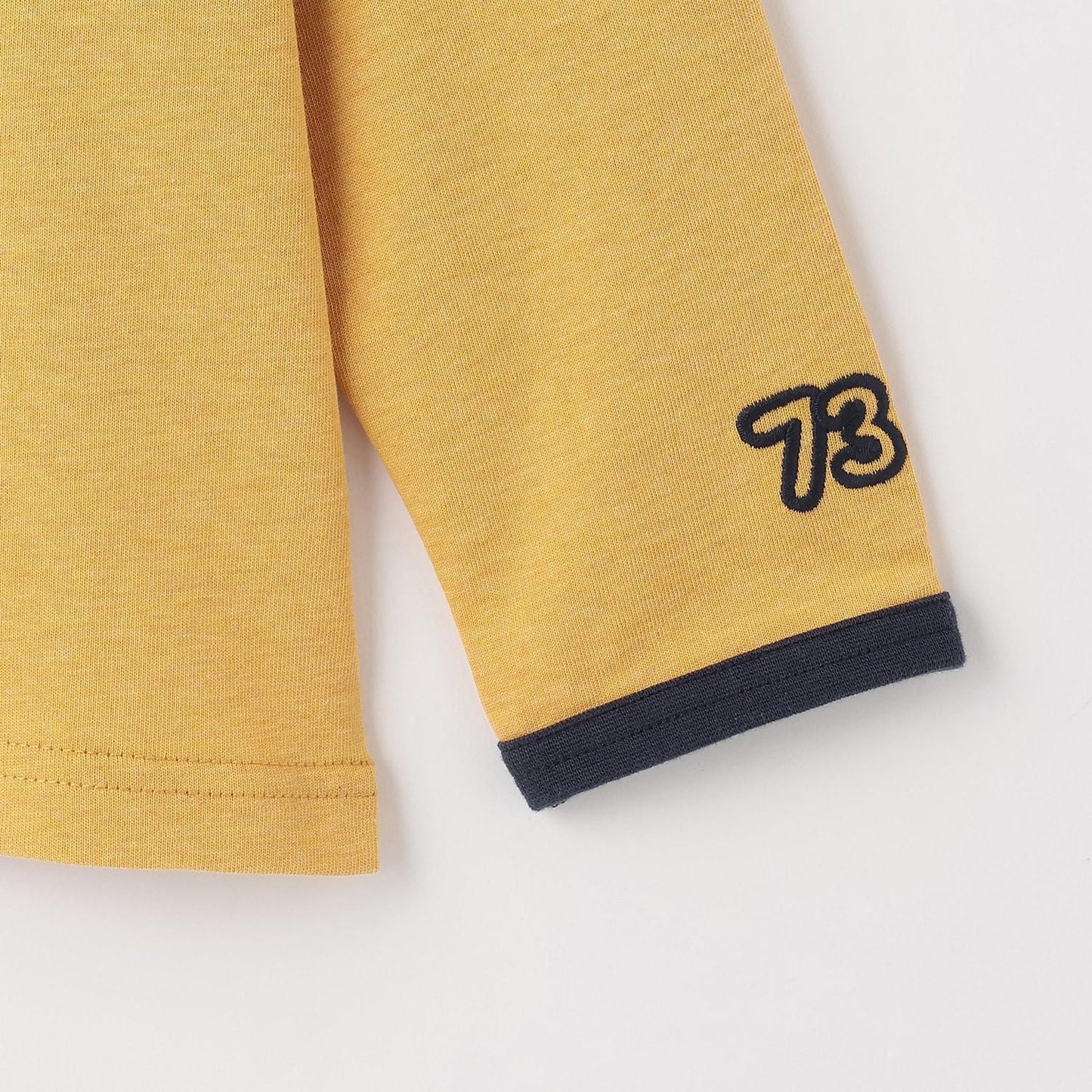 彩色標誌刺繡長袖T恤