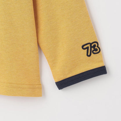 彩色標誌刺繡長袖T恤