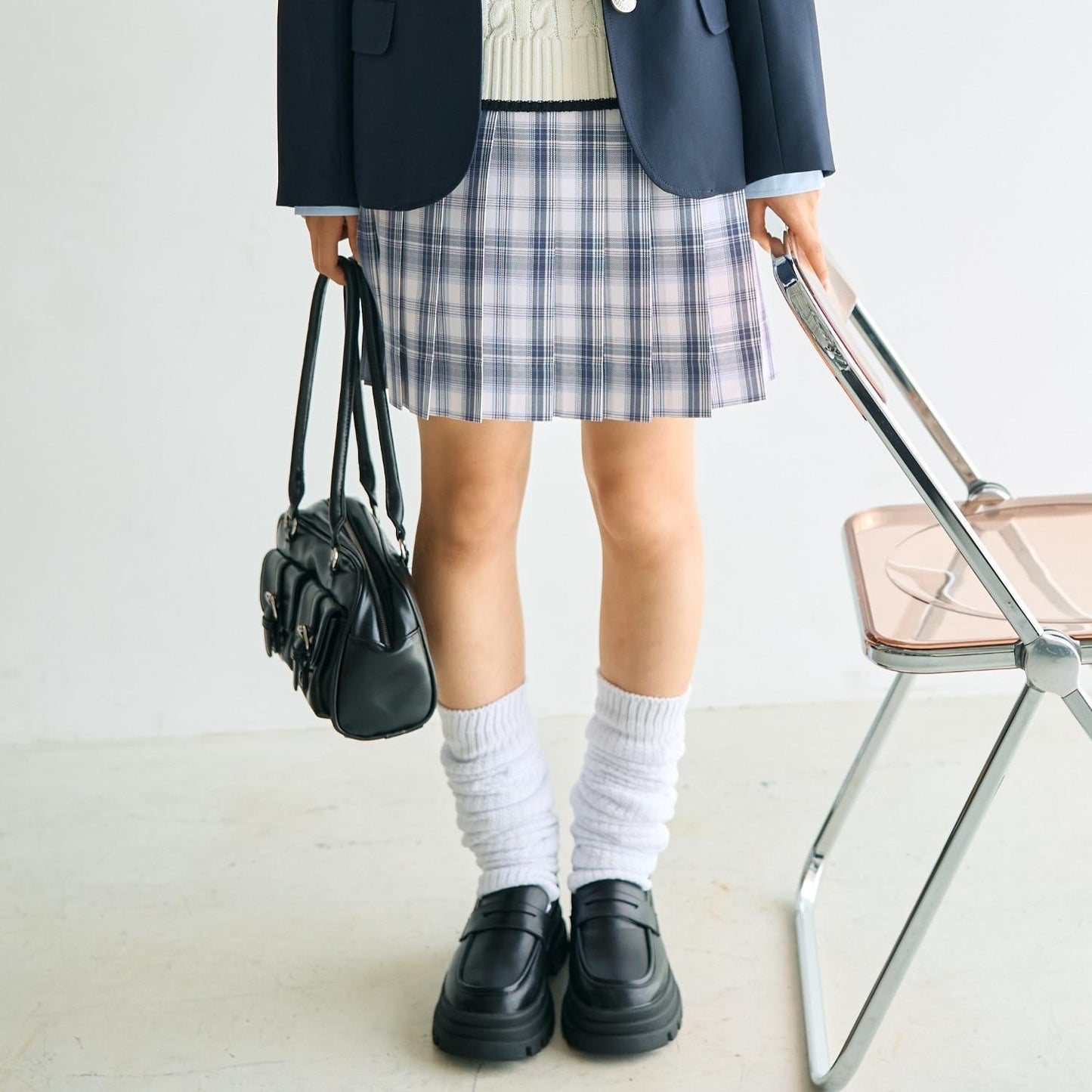 【畢業服・典禮】格紋百褶裙褲