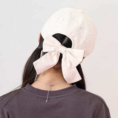 【防紫外線・遮熱・涼感】後繫帶蝴蝶結帽