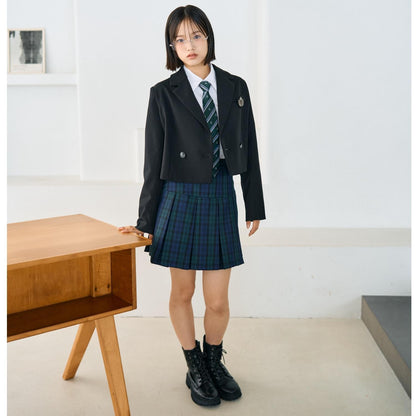 【畢業服・典禮】帶徽章短款外套