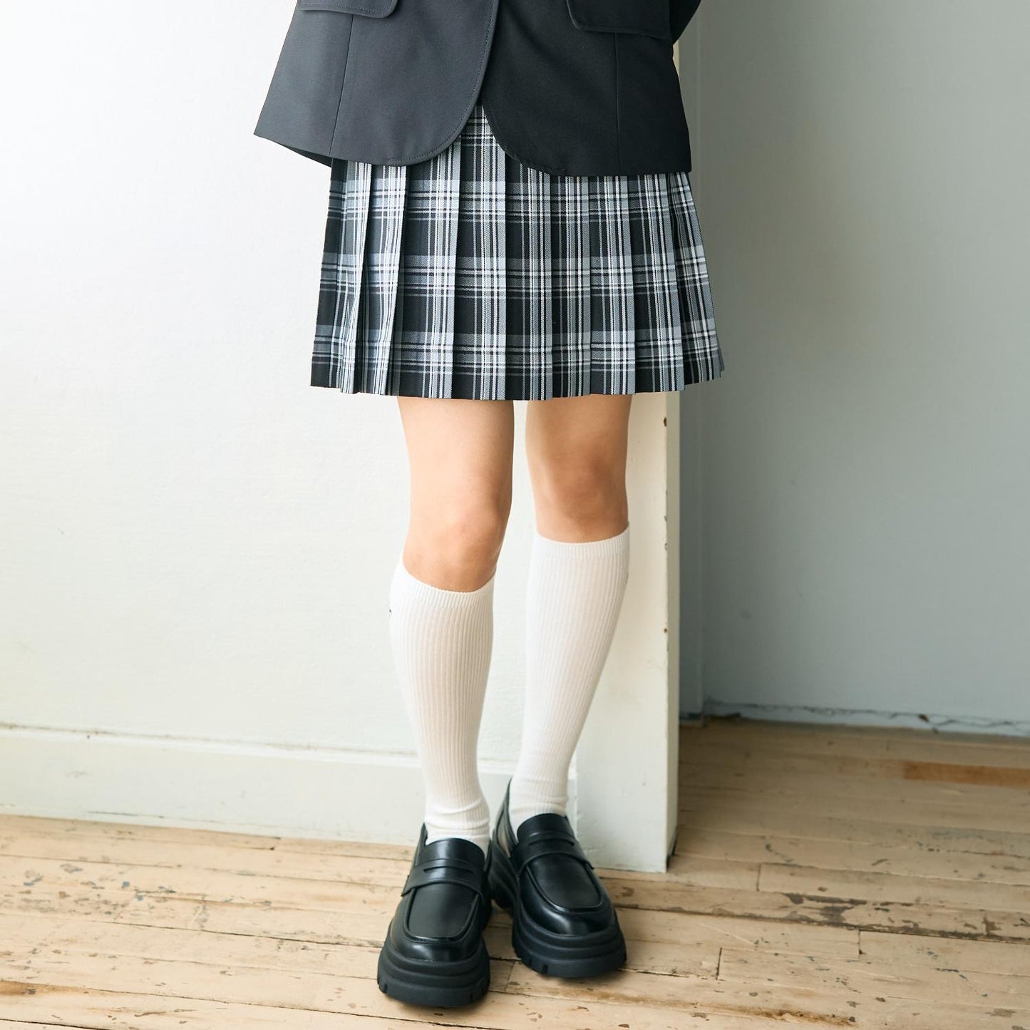 【畢業服・典禮】格紋百褶裙褲