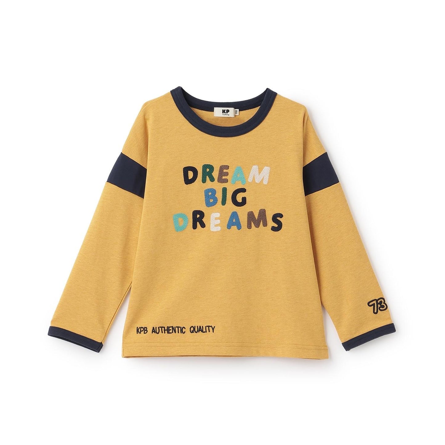 彩色標誌刺繡長袖T恤