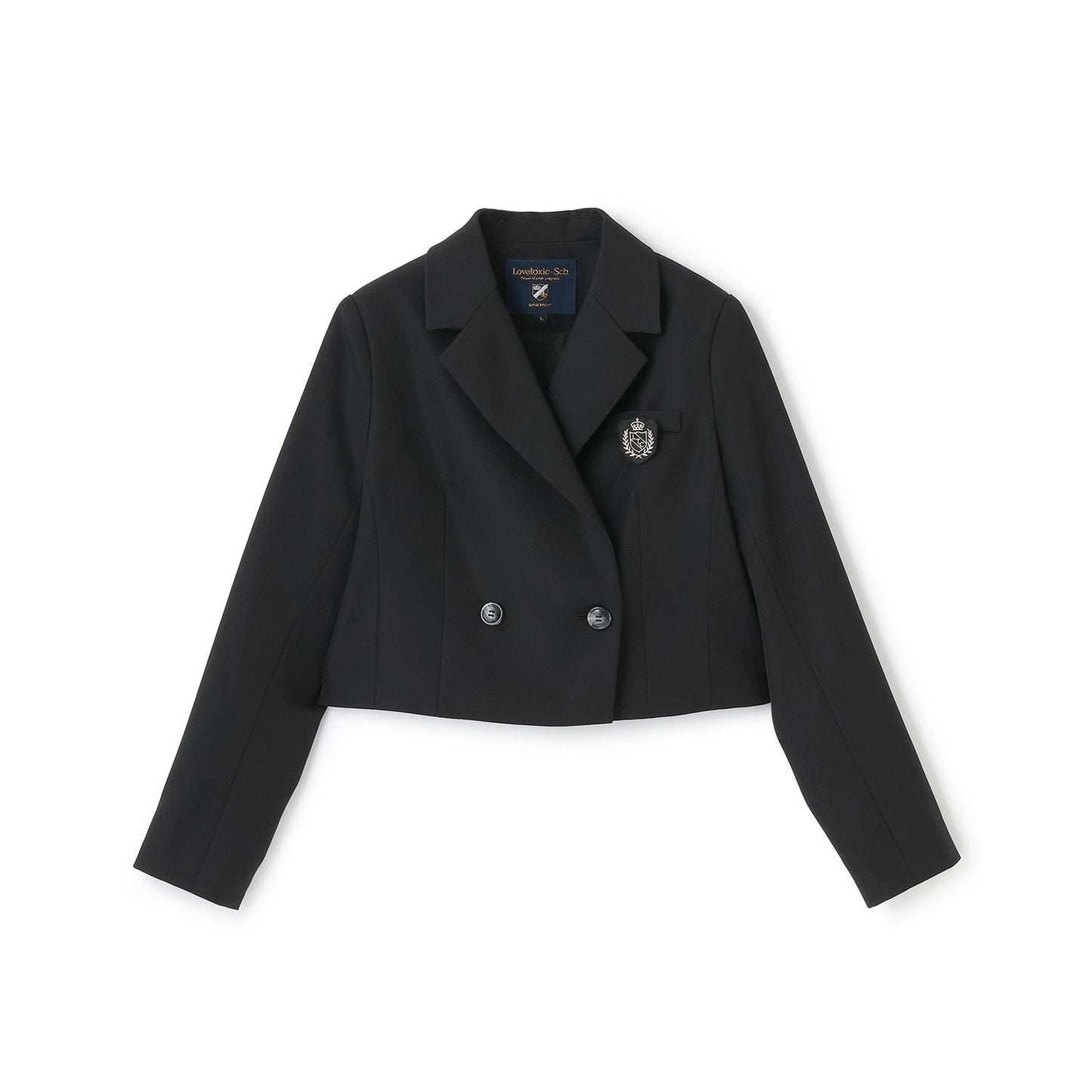 【畢業服・典禮】帶徽章短款外套