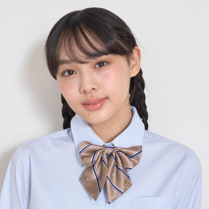 【畢業服・典禮】斜紋條紋蝴蝶結領帶