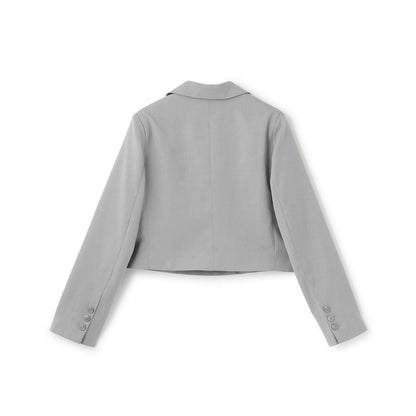 【畢業服・典禮】帶徽章短款外套