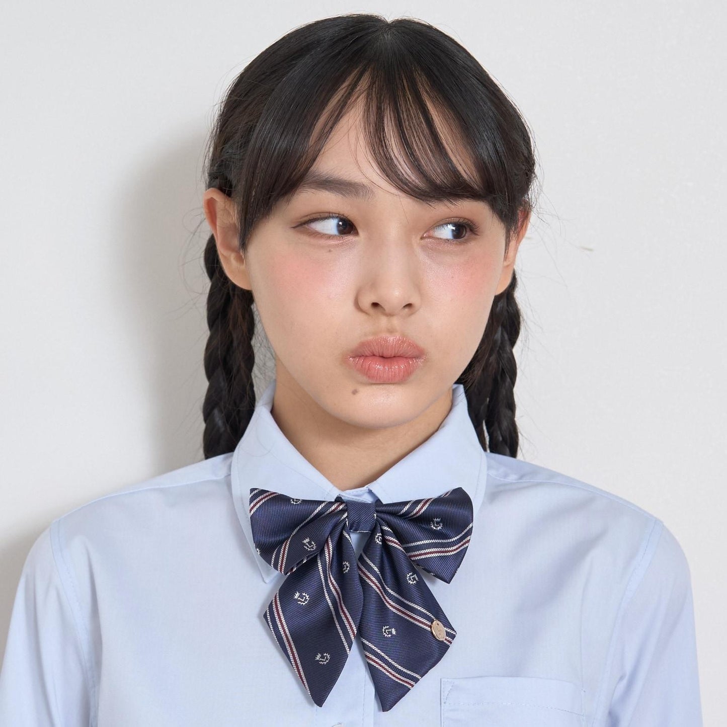 【畢業服・典禮】斜紋條紋蝴蝶結領帶