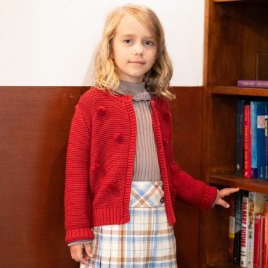 波點針織開衫【日本製造】