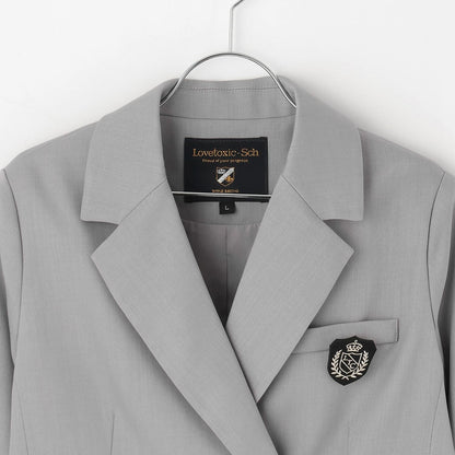 【畢業服・典禮】帶徽章短款外套