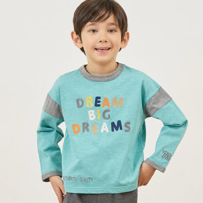 彩色標誌刺繡長袖T恤