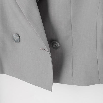 【畢業服・典禮】帶徽章短款外套