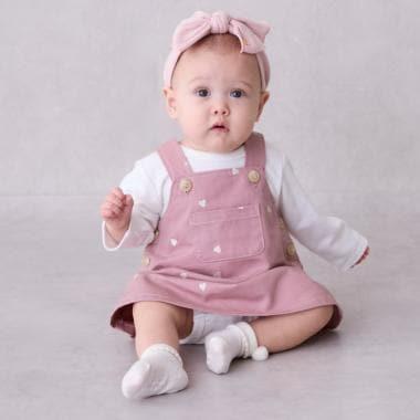 刺繡揹帶裙套裝