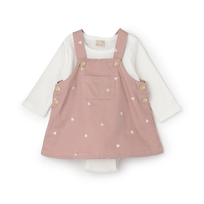 刺繡揹帶裙套裝