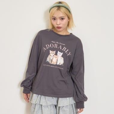 圖案拼接長袖T恤