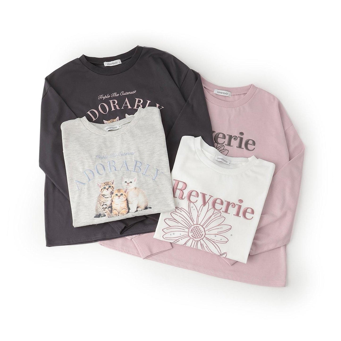 圖案拼接長袖T恤