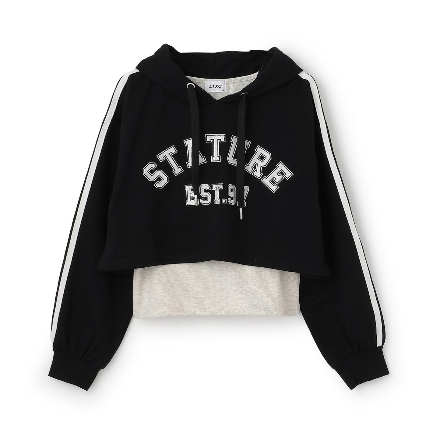 【LTXC/速幹】短款連帽衫內搭套裝