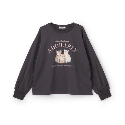 圖案拼接長袖T恤