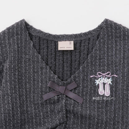 芭蕾風提花上衣