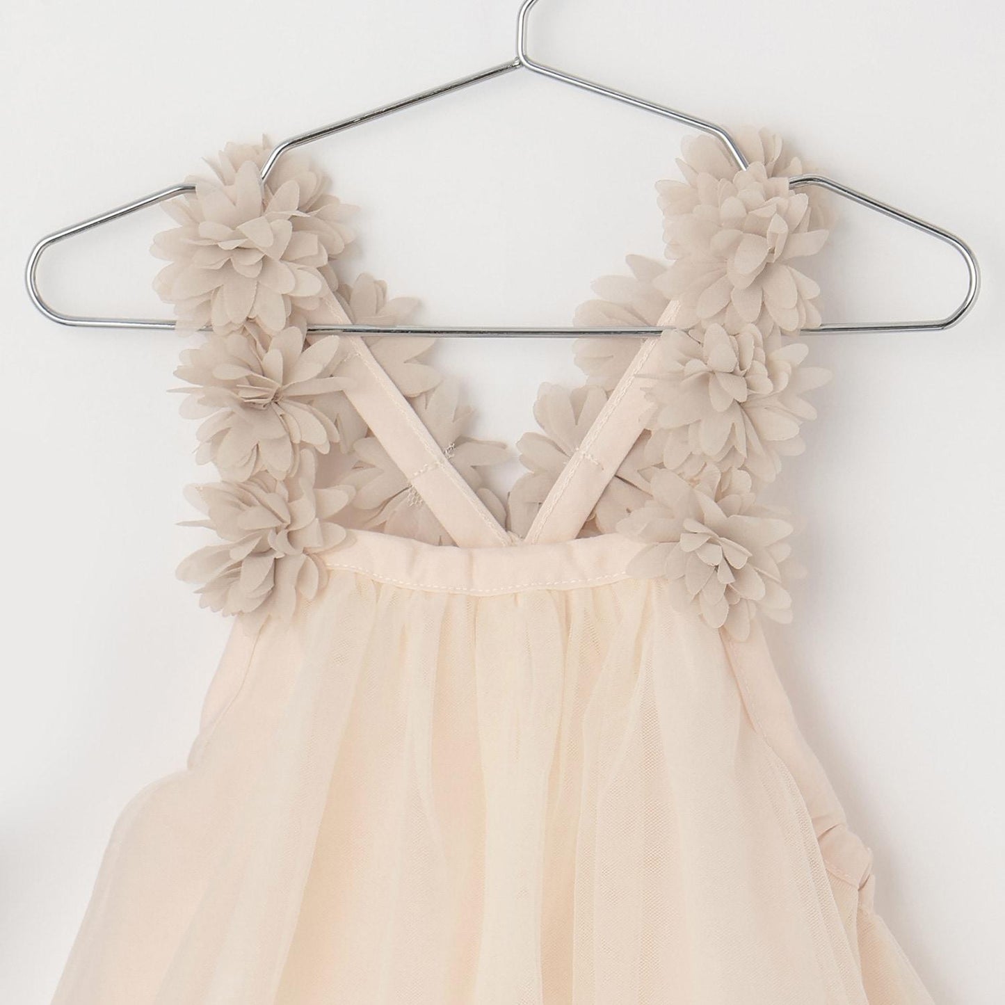 花卉網紗長袖連衣裙套裝