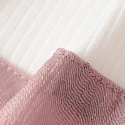 蝴蝶結刺繡連衣裙套裝