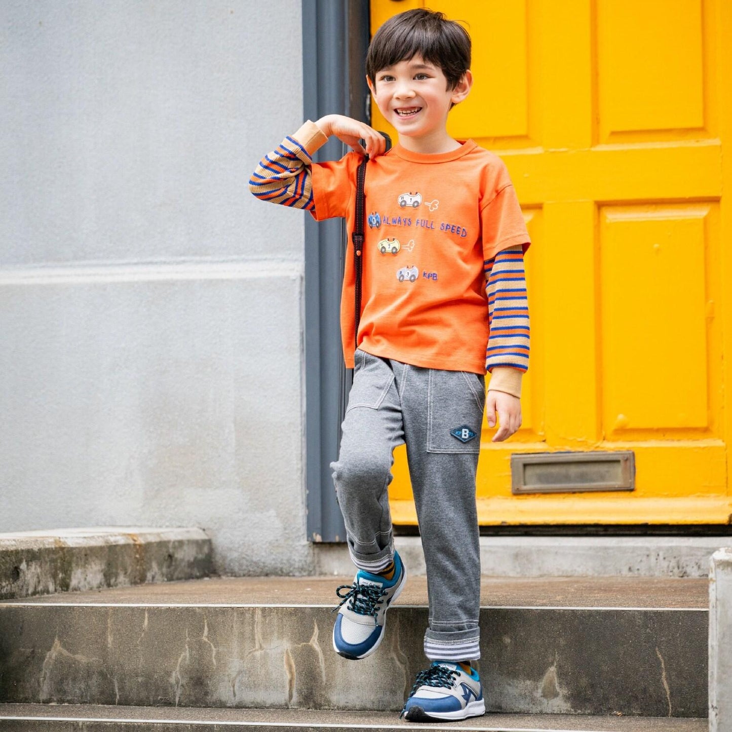 汽車貼布繡拼接風長袖T恤