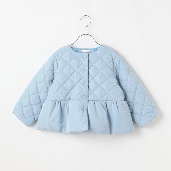 珍珠裝飾菱格短款外套