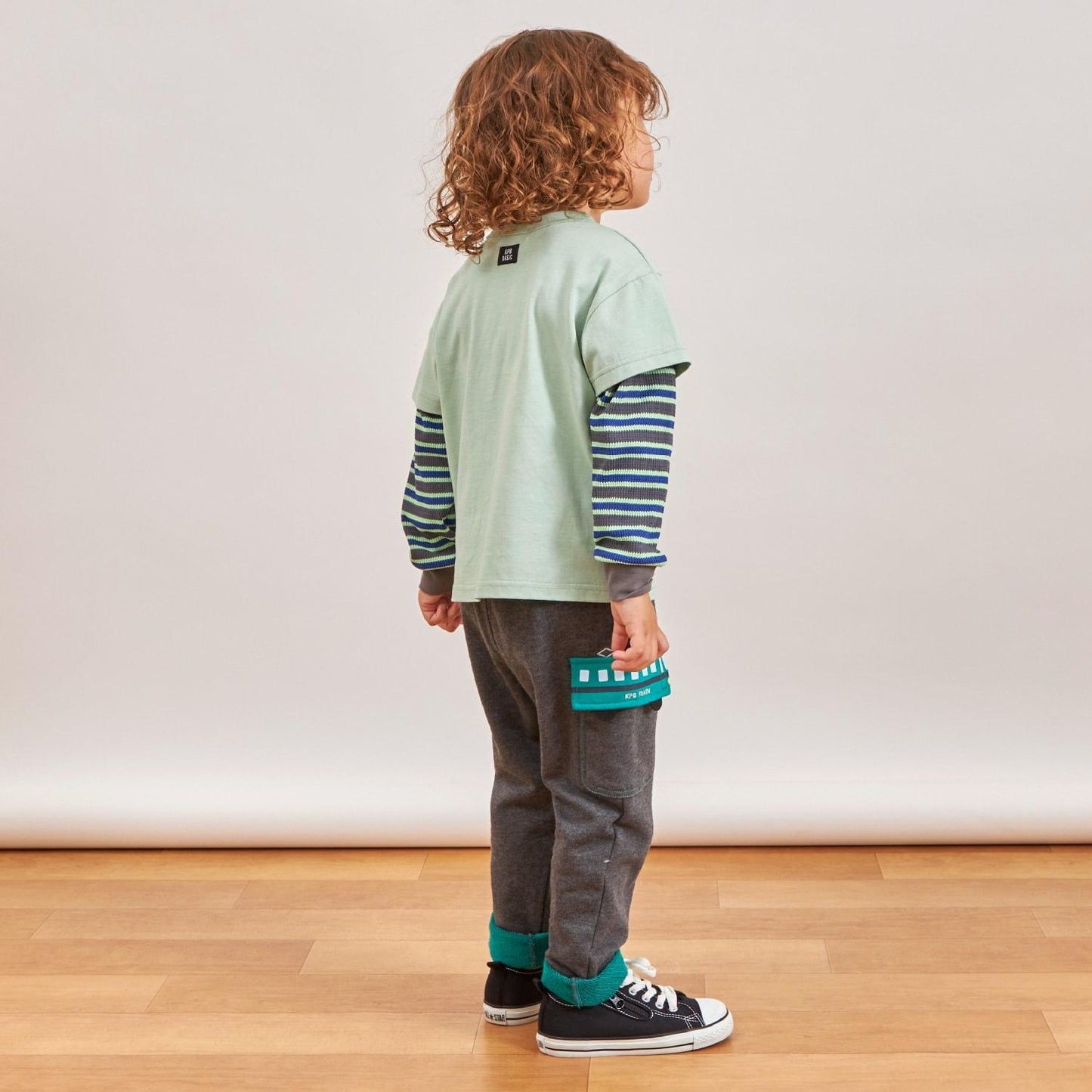 汽車貼布繡拼接風長袖T恤