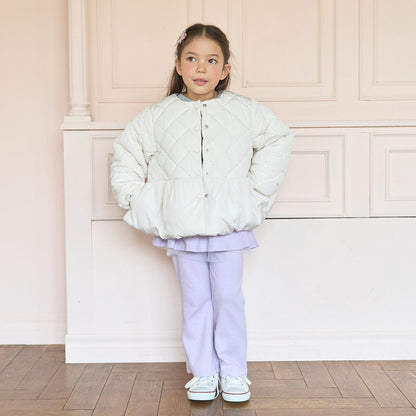 珍珠裝飾菱格短款外套