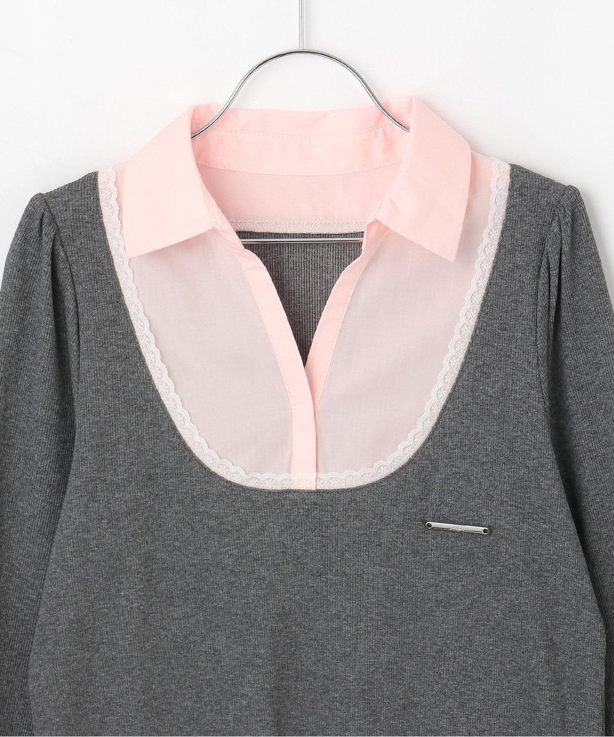 襯衫疊穿設計套頭衫【韓國時尚】