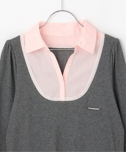 襯衫疊穿設計套頭衫【韓國時尚】