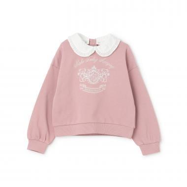 【人氣商品】【直營店無售】學院風刺繡翻領衛衣