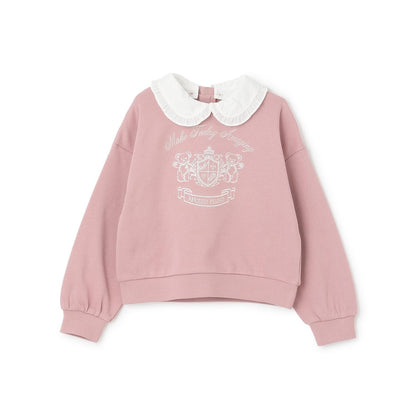 【人氣商品】【直營店無售】學院風刺繡翻領衛衣