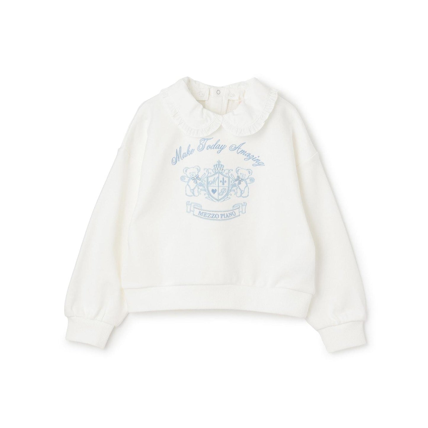 【人氣商品】【直營店無售】學院風刺繡翻領衛衣