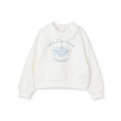 【人氣商品】【直營店無售】學院風刺繡翻領衛衣