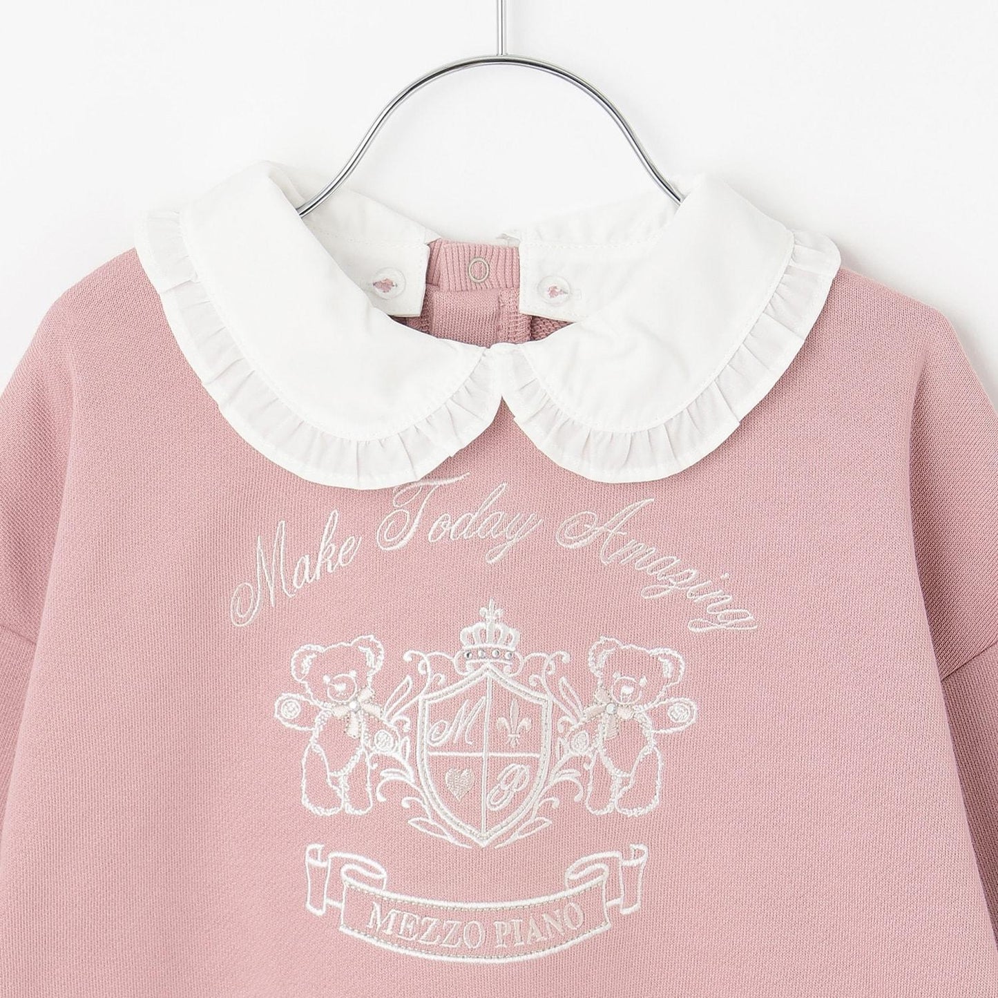 【人氣商品】【直營店無售】學院風刺繡翻領衛衣