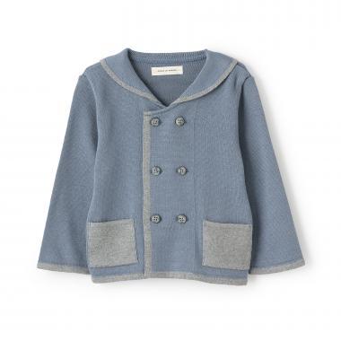 水手領針織開衫【日本製造】