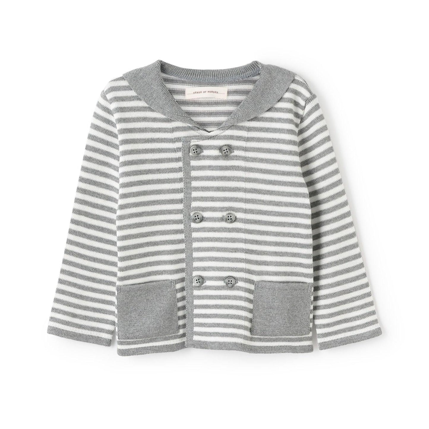 水手領針織開衫【日本製造】