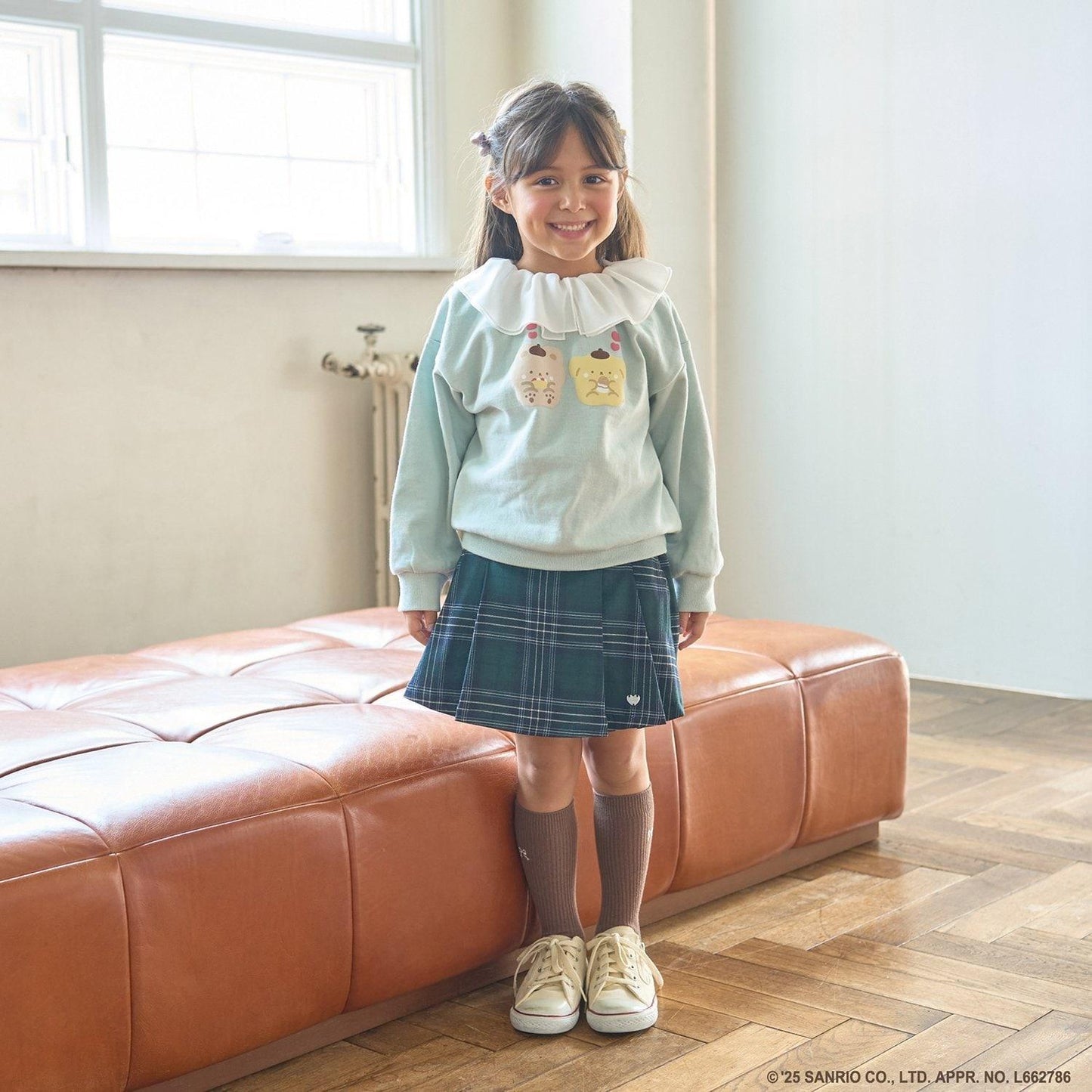 【スタジオハヌル×三麗鷗角色】【正反兩穿】拼色翻領衛衣