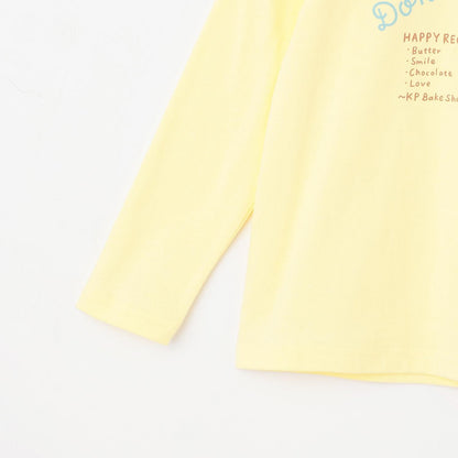 甜甜圈圖案貼布長袖T恤