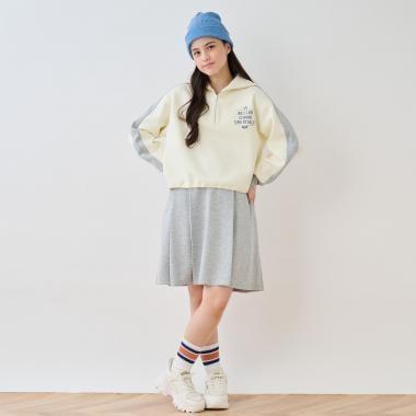 水手風半拉鍊上衣×裙子套裝