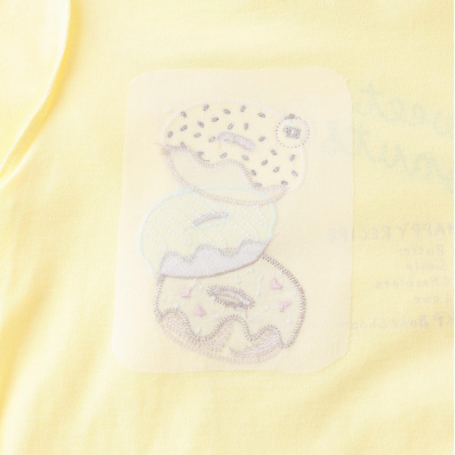 甜甜圈圖案貼布長袖T恤