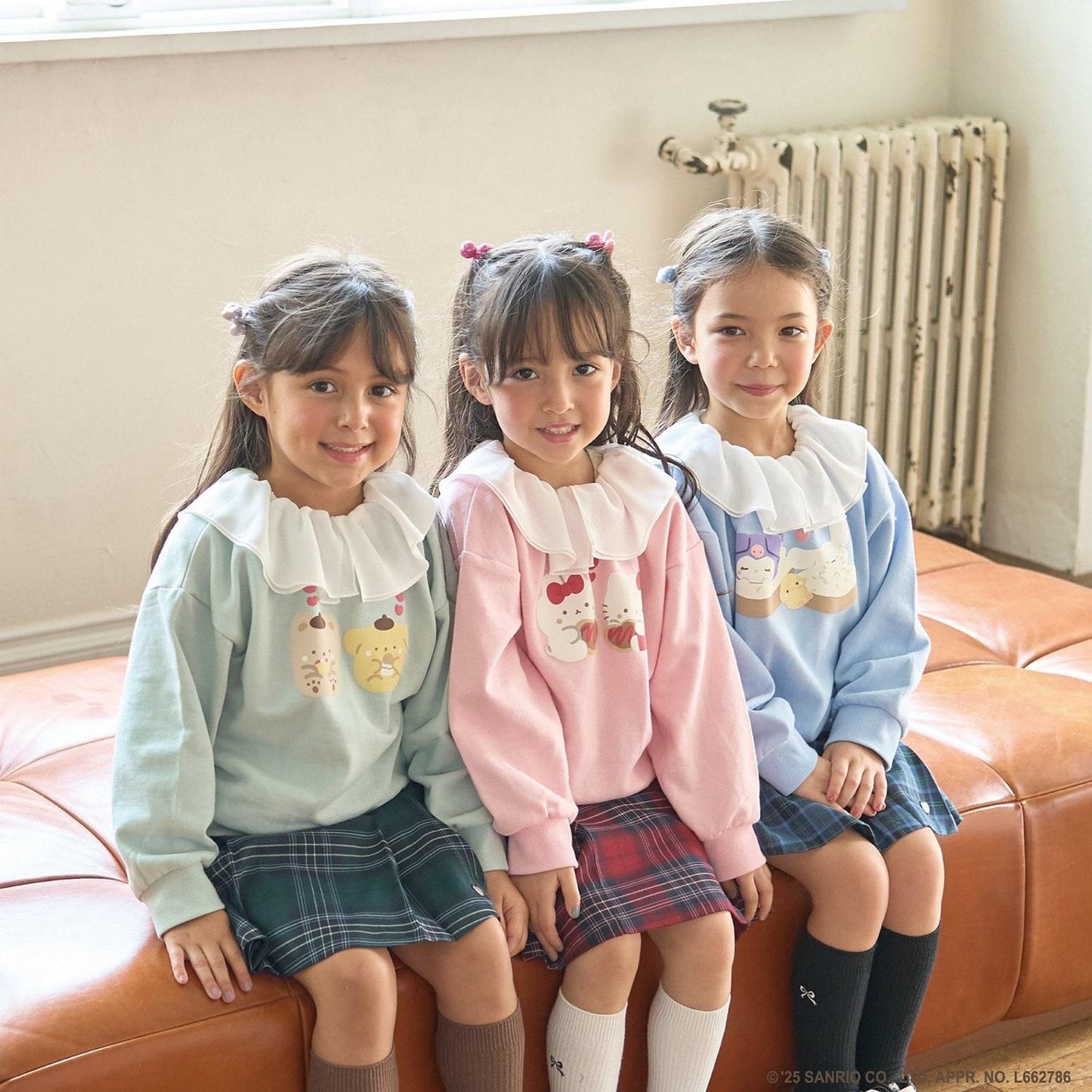 【スタジオハヌル×三麗鷗角色】【正反兩穿】拼色翻領衛衣