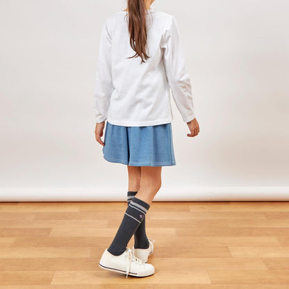 甜甜圈圖案貼布長袖T恤