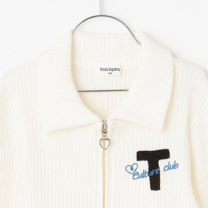 【Trois Lapins】雙拉鍊羅紋開衫