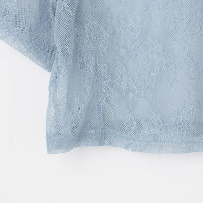 【Trois Lapins】蕾絲T恤疊穿套裝