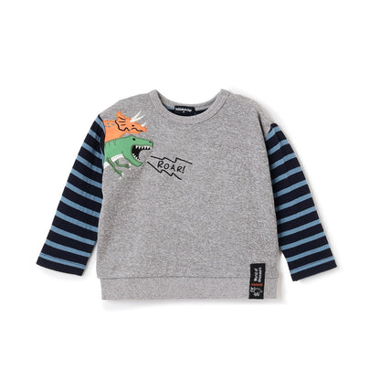 恐龍拼接長袖T恤