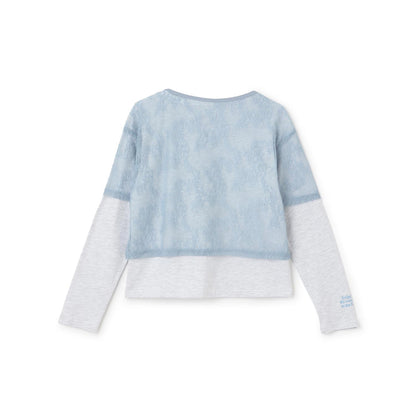 【Trois Lapins】蕾絲T恤疊穿套裝