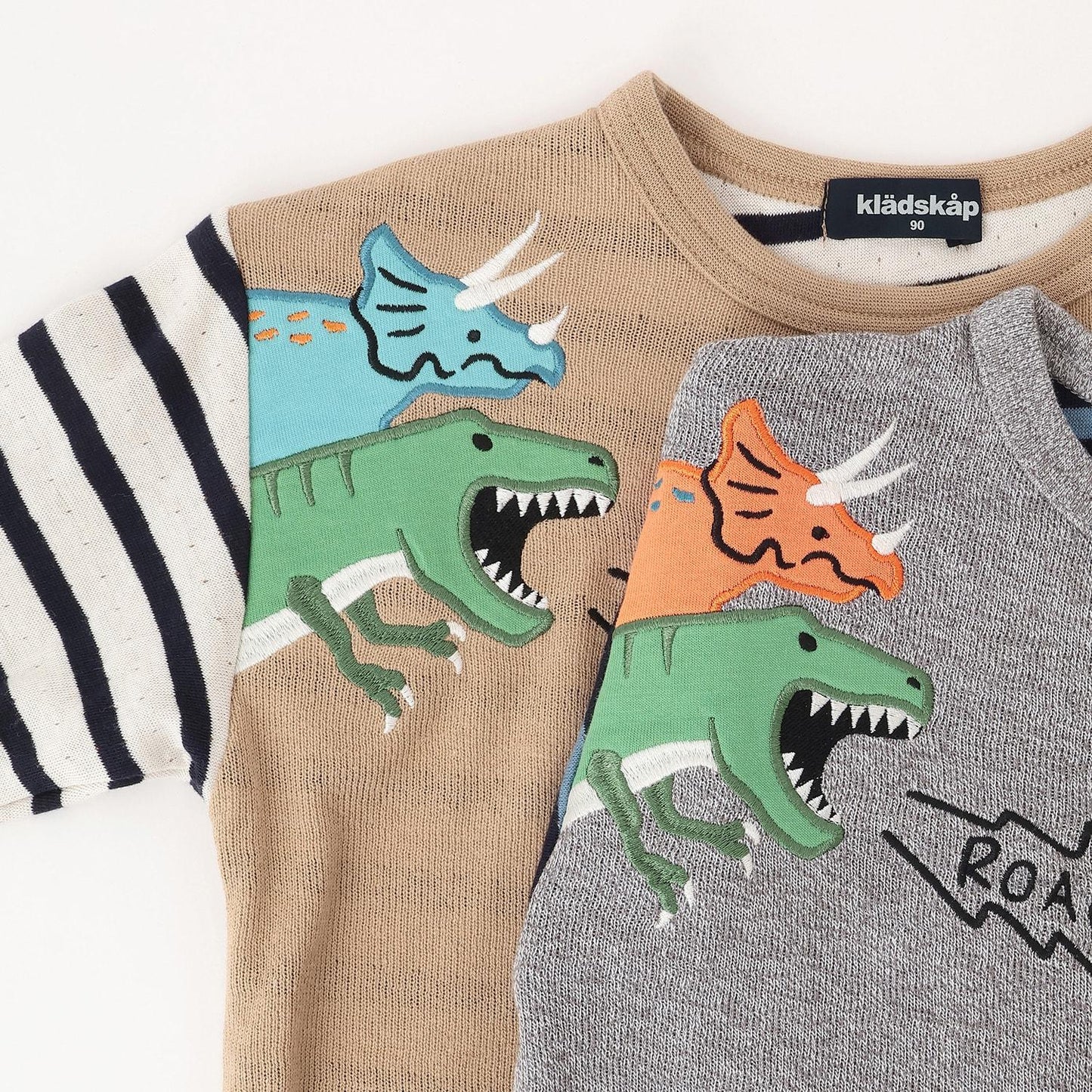 恐龍拼接長袖T恤