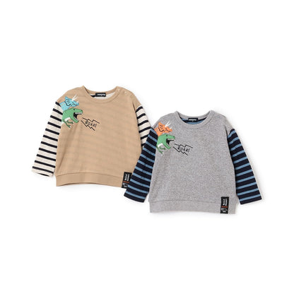 恐龍拼接長袖T恤