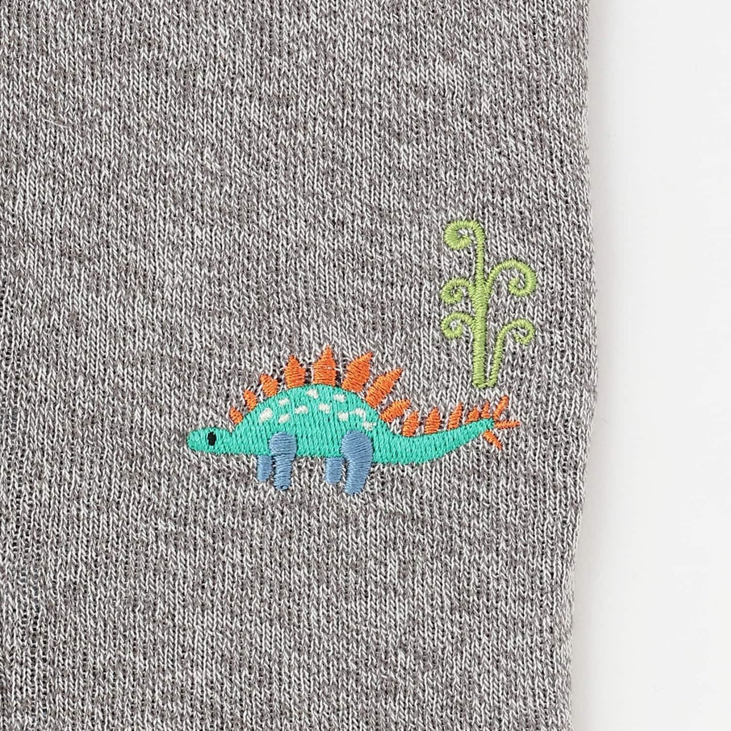 恐龍圖案加厚長款直筒褲